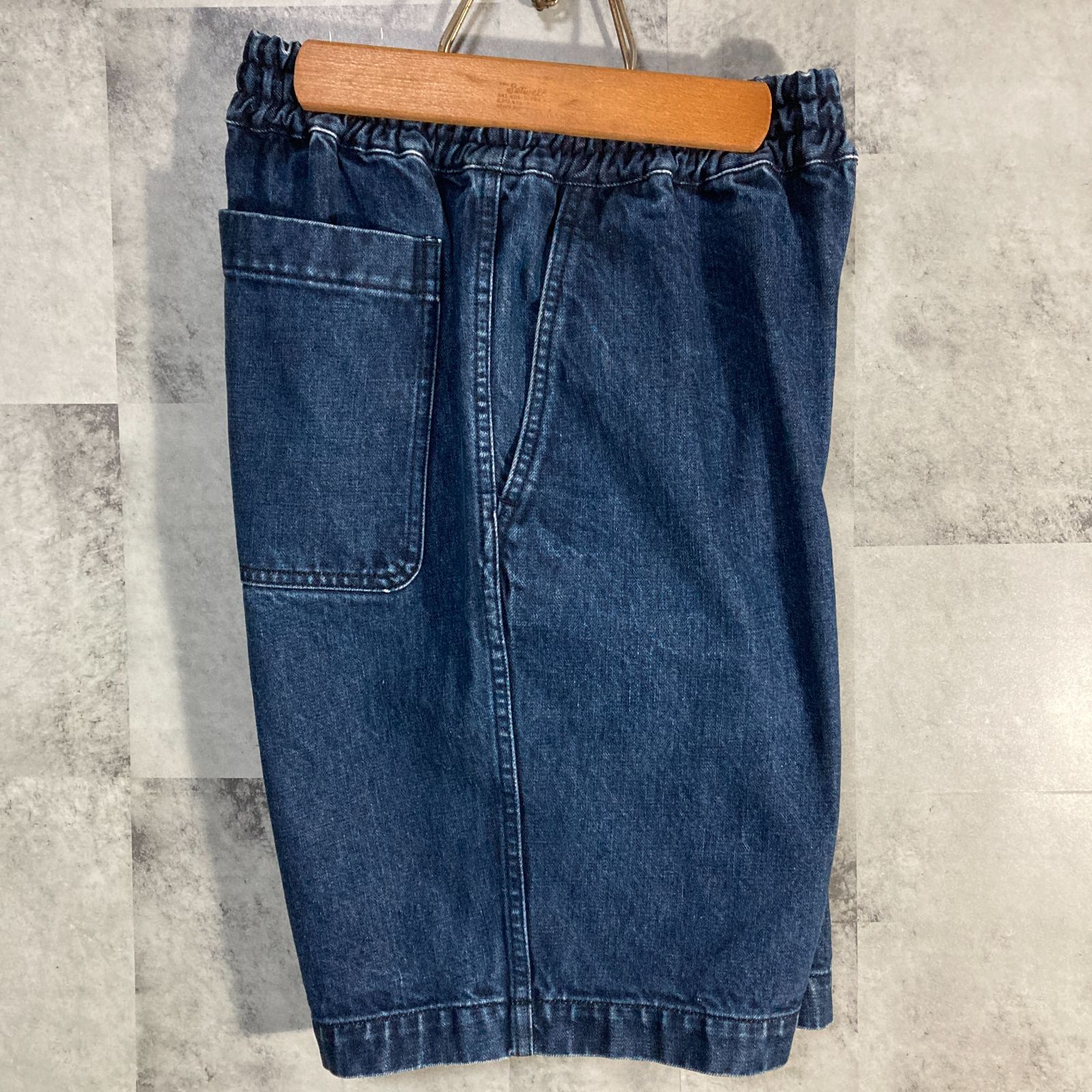 美品 Sans Limite デニム ハーフパンツ サンリミット ショーツ 日本製Sans limite サンリミット デニムショートパンツ インディゴ