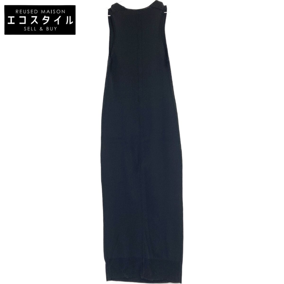 e BIOTOP ヨービオトープ ブラック Long knit dress ワンピース 1