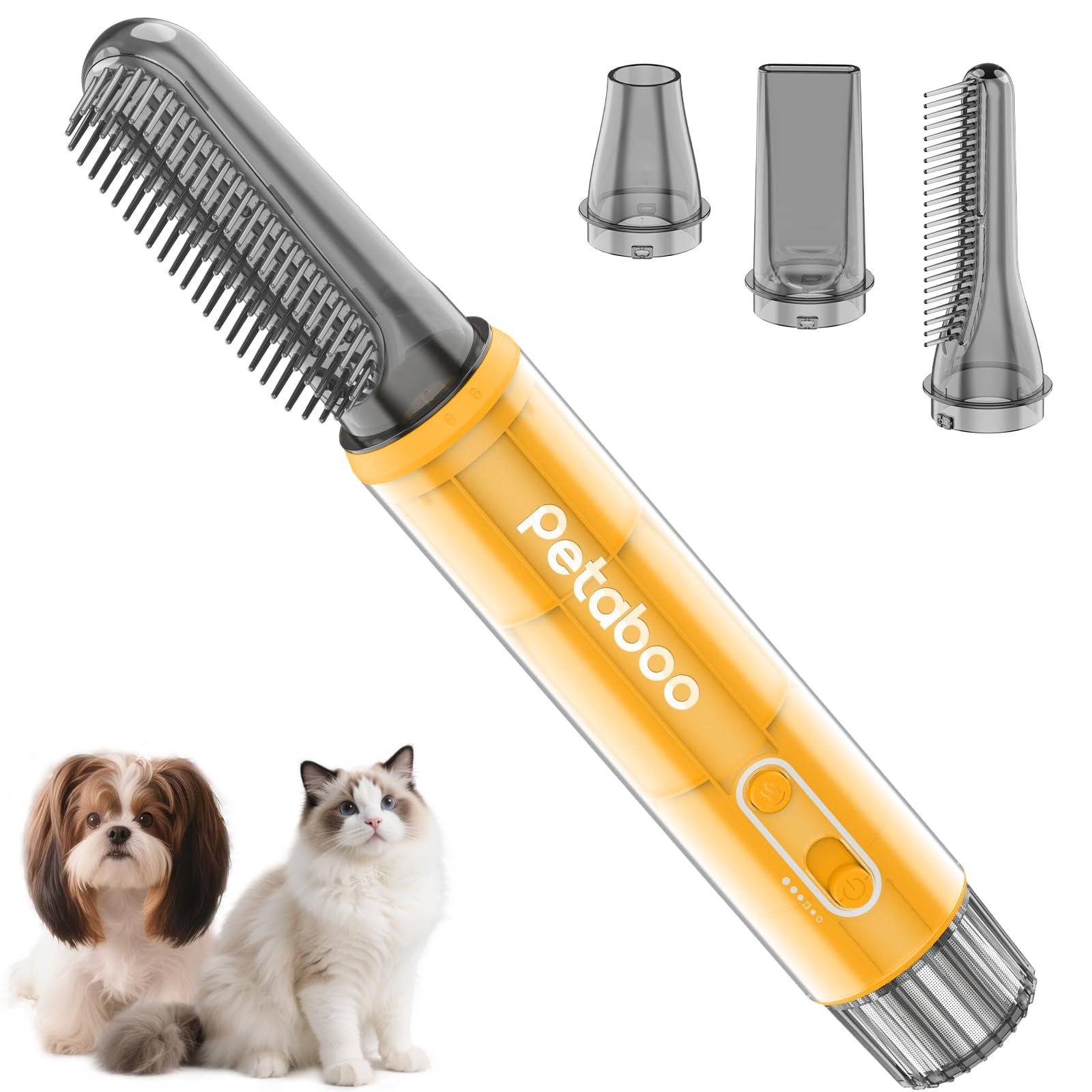 Petaboo 犬ドライヤー マイナスイオン【無段階風速 静電気除去】ペット