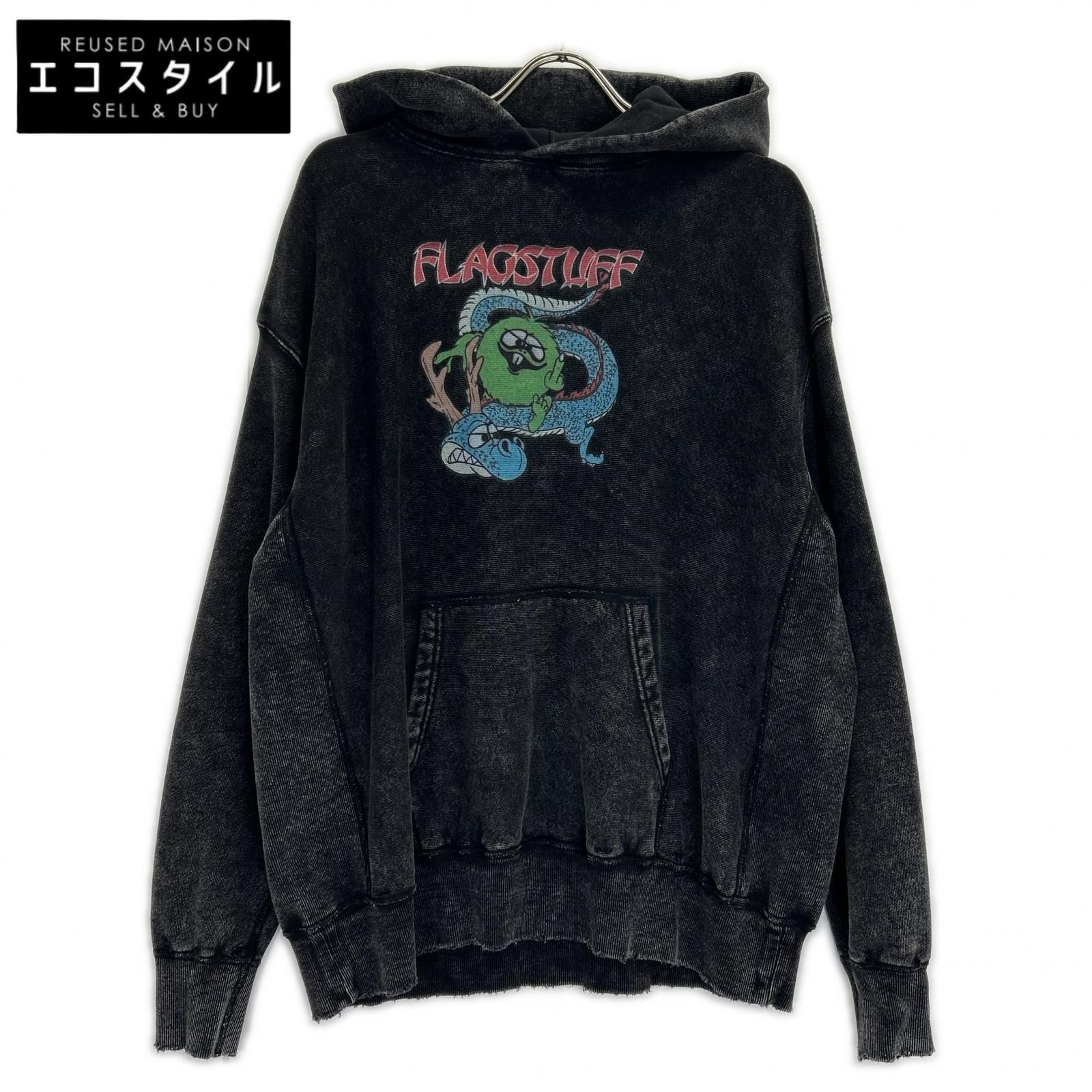 F-LAG STUF-F　フラグスタフ　FS1506 CAMACHO HOODIE デストロイ加工 カマチョフーディパーカ　L