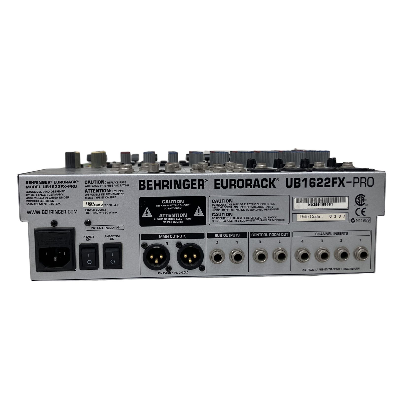【中古美品】Behringer CAT　ベリンガー BEHRINGER UB1622FX-Pro アナログミキサー ベリンガー 中古 O11371445