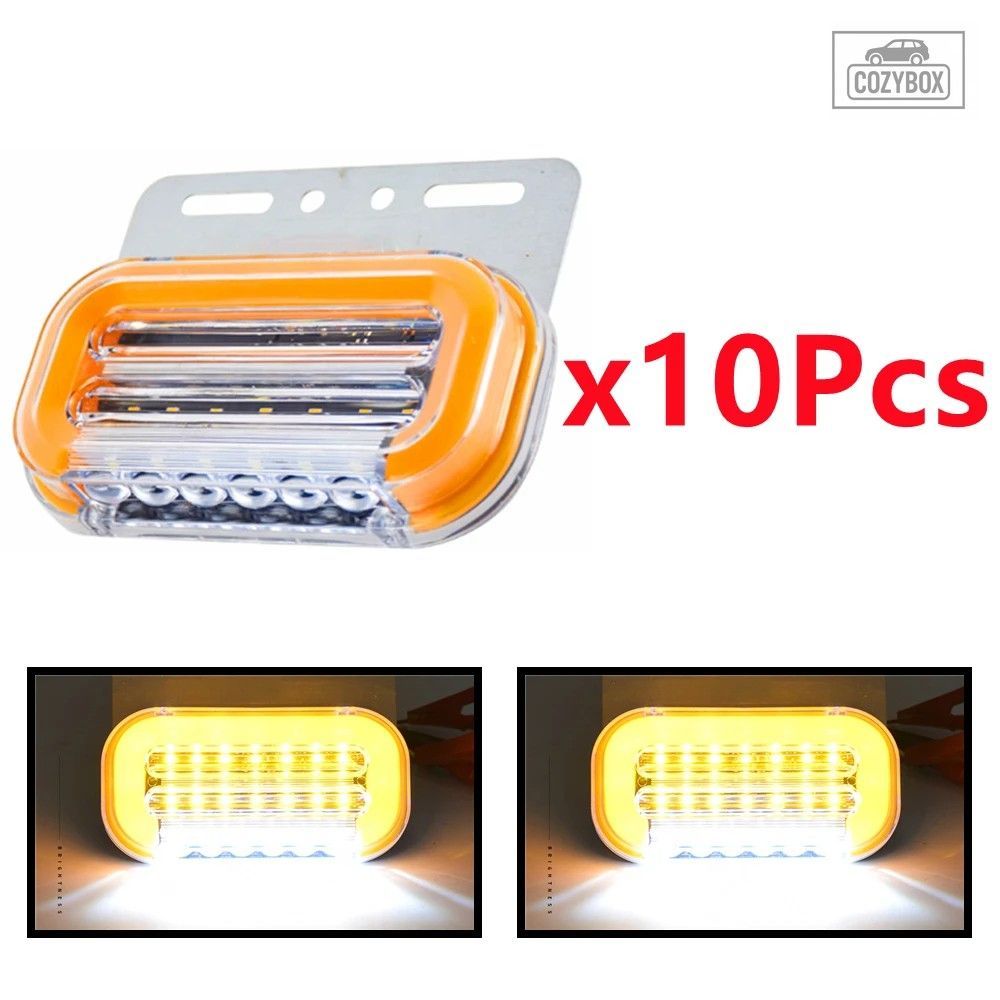 10個 トレーラー クリアランスライト 24V LED マーカーライト トラックライト バンサ