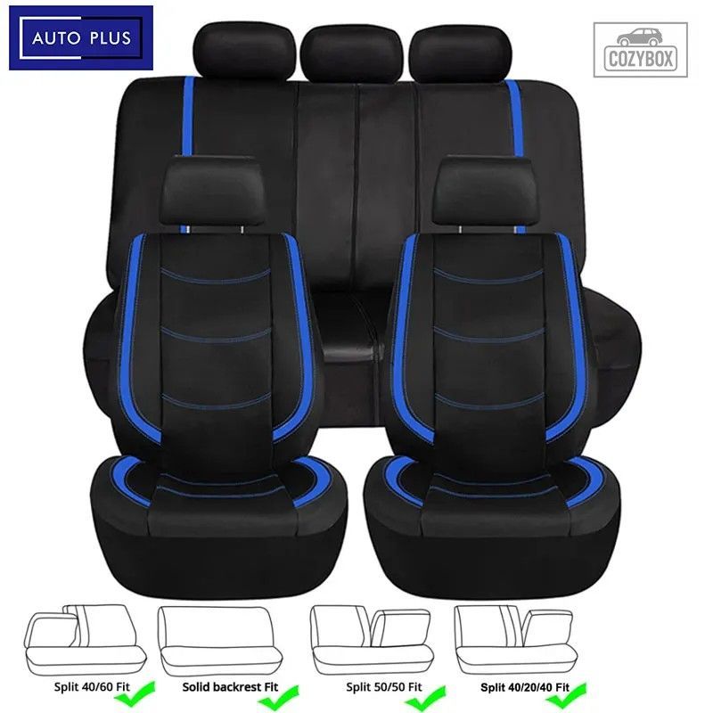 PLUS カー シート カバー ブライトシート 3つのジッパー 車内 アクセサリー シートク
