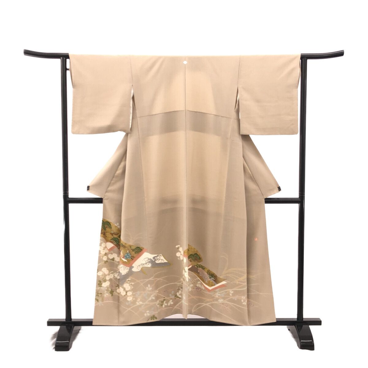 色留袖/作家物/落款/美品/京友禅/1つ紋/ベージュ/適応身長150～156