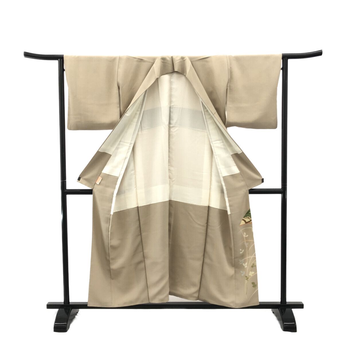 色留袖/作家物/落款/美品/京友禅/1つ紋/ベージュ/適応身長150～156