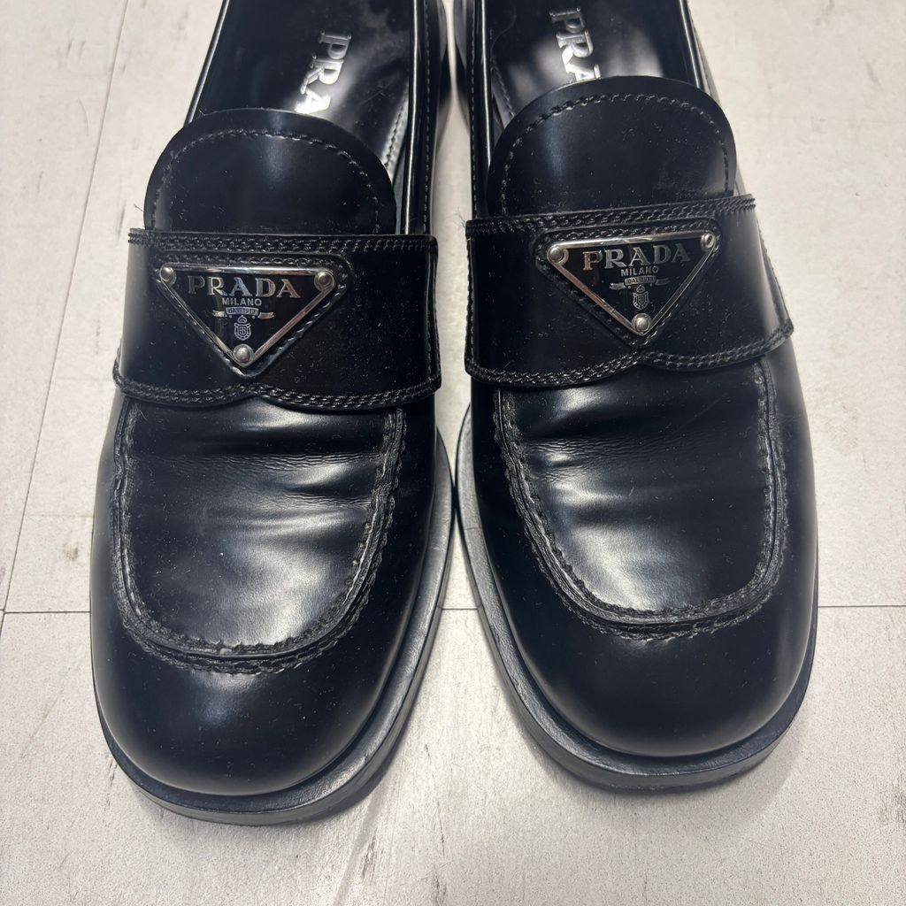 PRADA プラダ Chocolate Leather Loafer ローファー