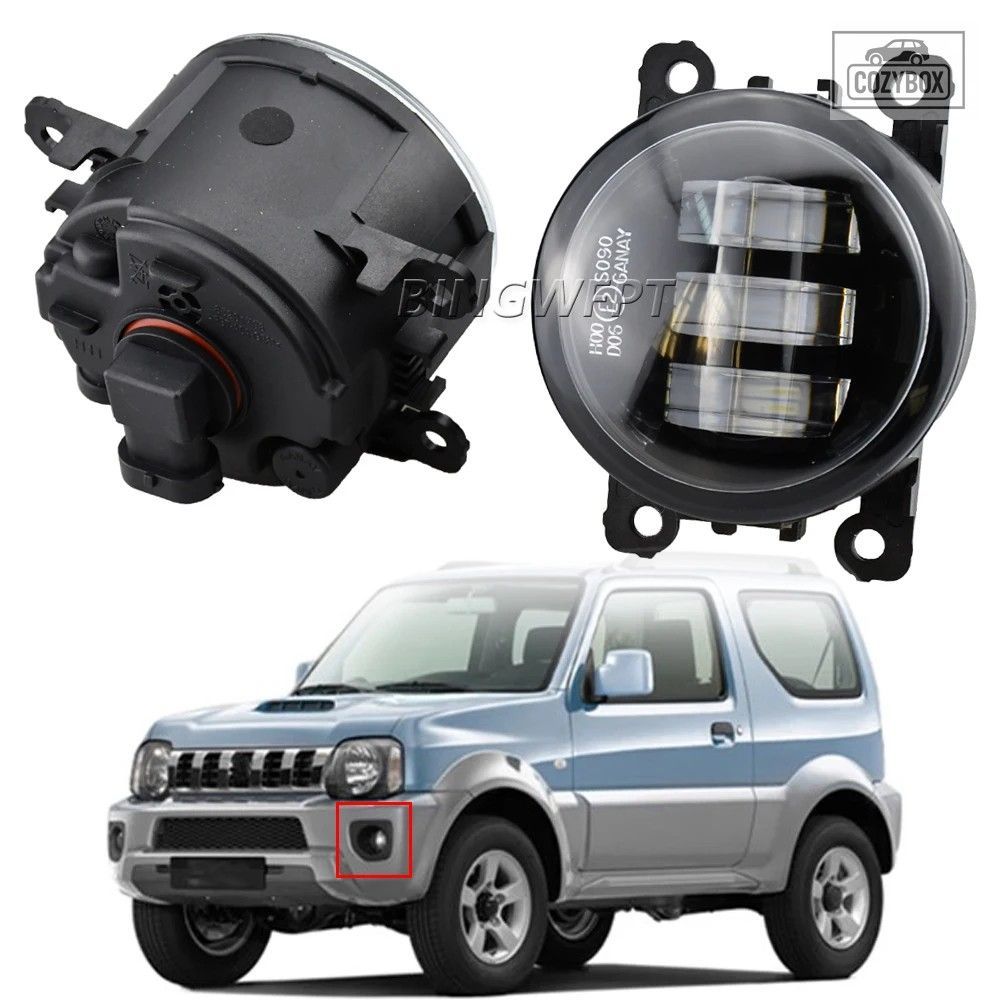 スズキ ジムニー FJ 1998-2014 車用フロント バンパー LED レンズ フォグランプ H11