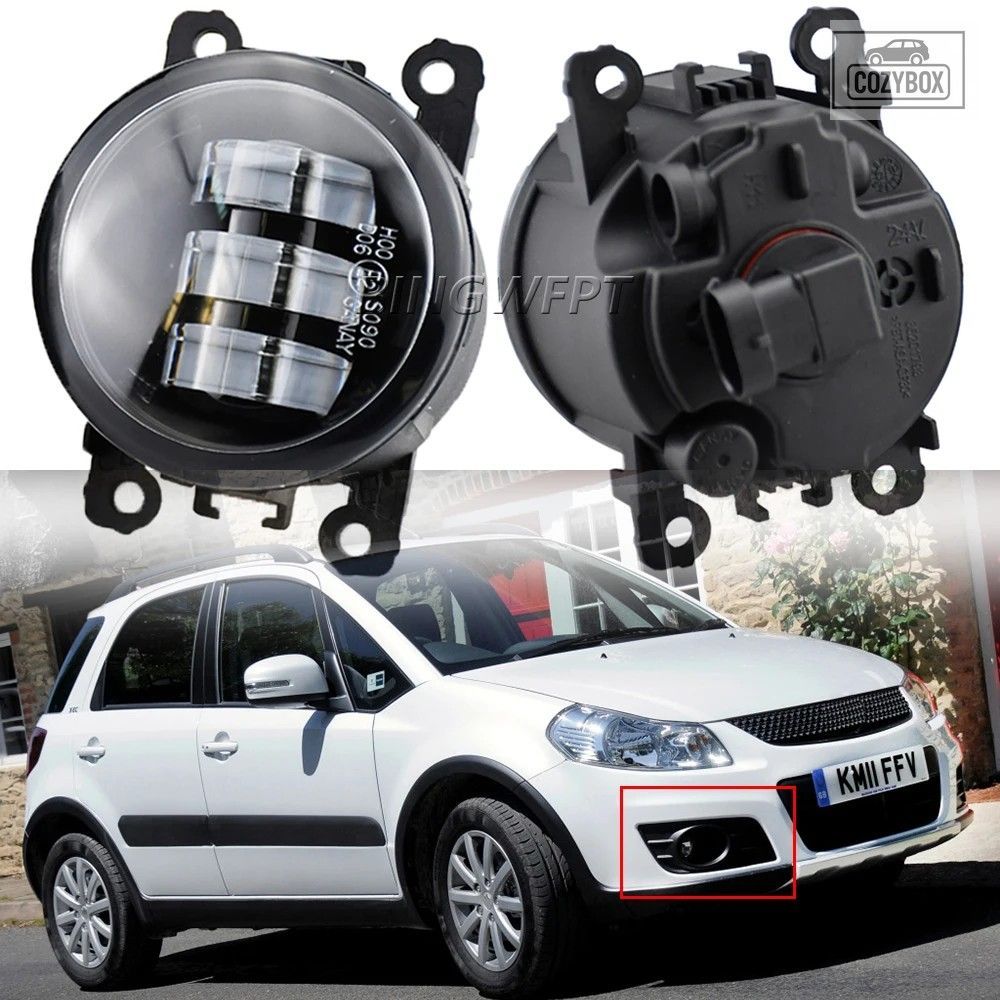 スズキ SX4 2007 - 13 用 1ペア 車用 フォグランプアセンブリ LED レンズ フォグラン