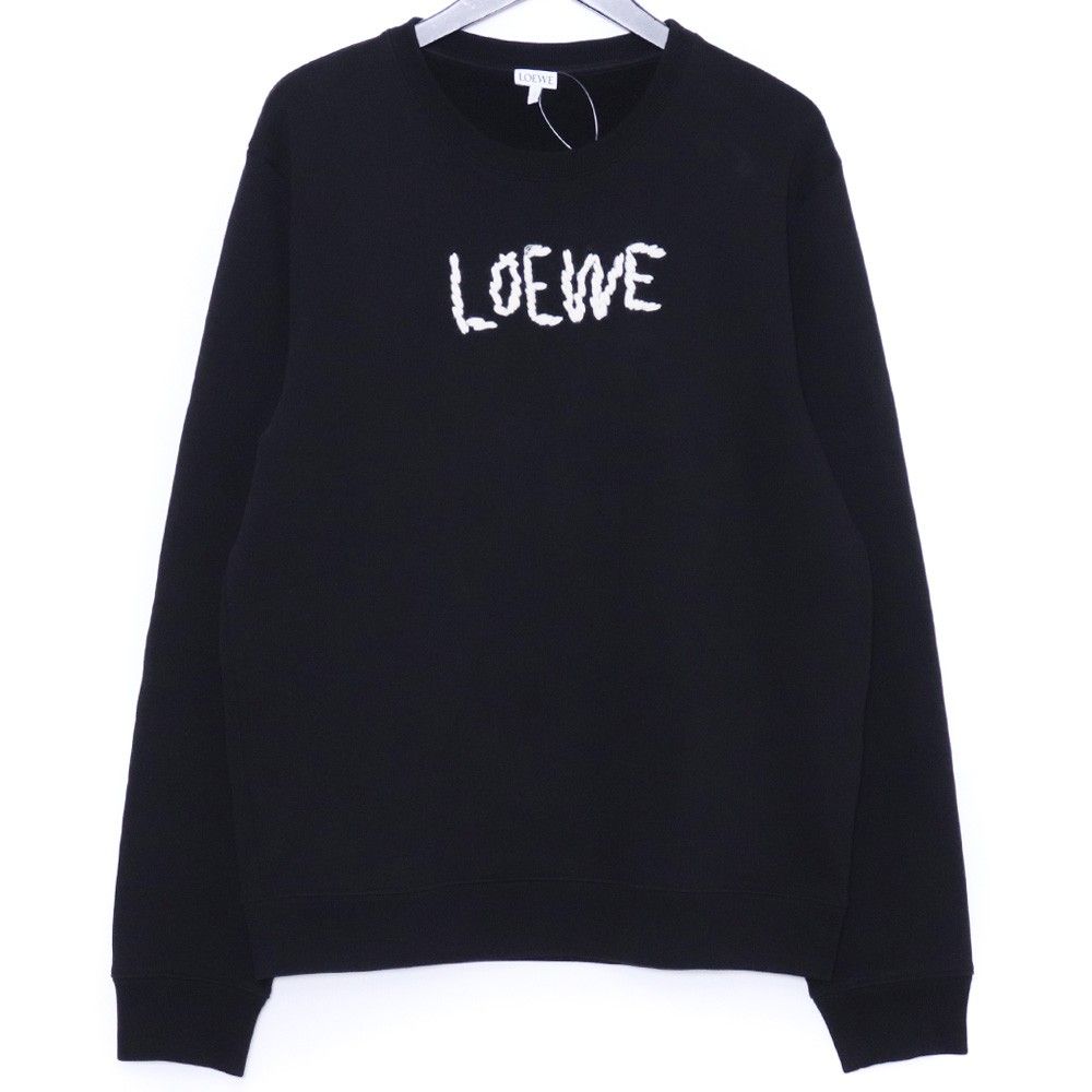 LOEWE ウールブレンドスウェットシャツ トレーナー Lサイズ ブラック H526Y24J11