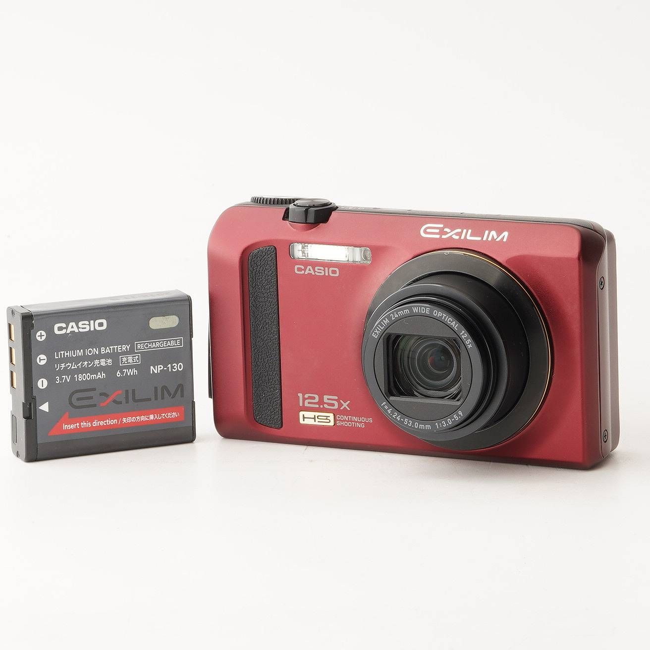 カシオ Casio EXILIM EX-ZR300 レッド 12.5x 光学ズーム - メルカリ