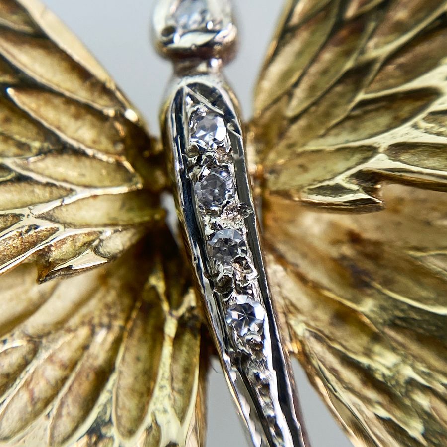 ティファニー TIFFANY&Co. K18YG ダイヤモンド ブローチ sss【中古