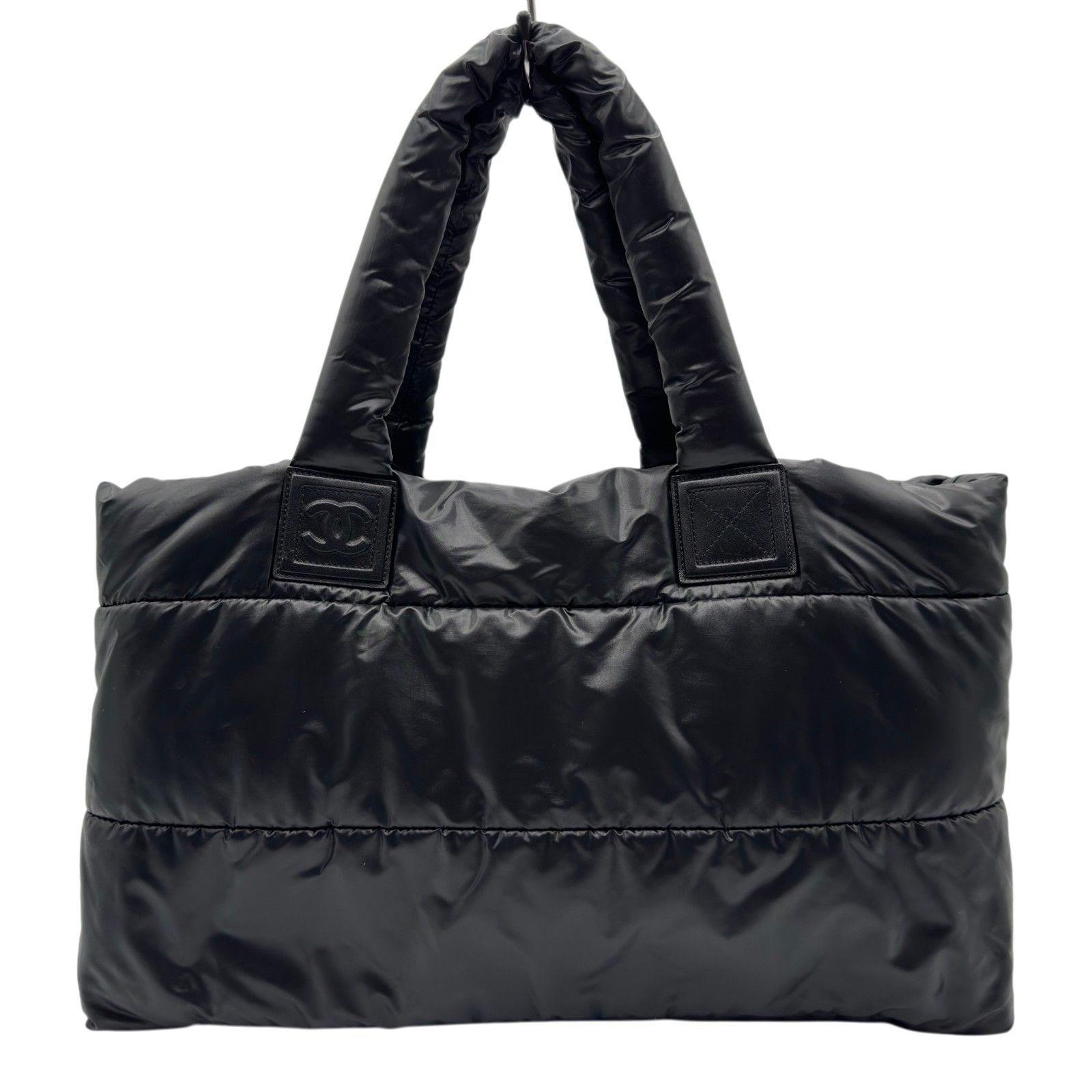 シャネル CHANEL コココクーントートMM A48611 23番台 ブラック ナイロン レディース トートバッグ