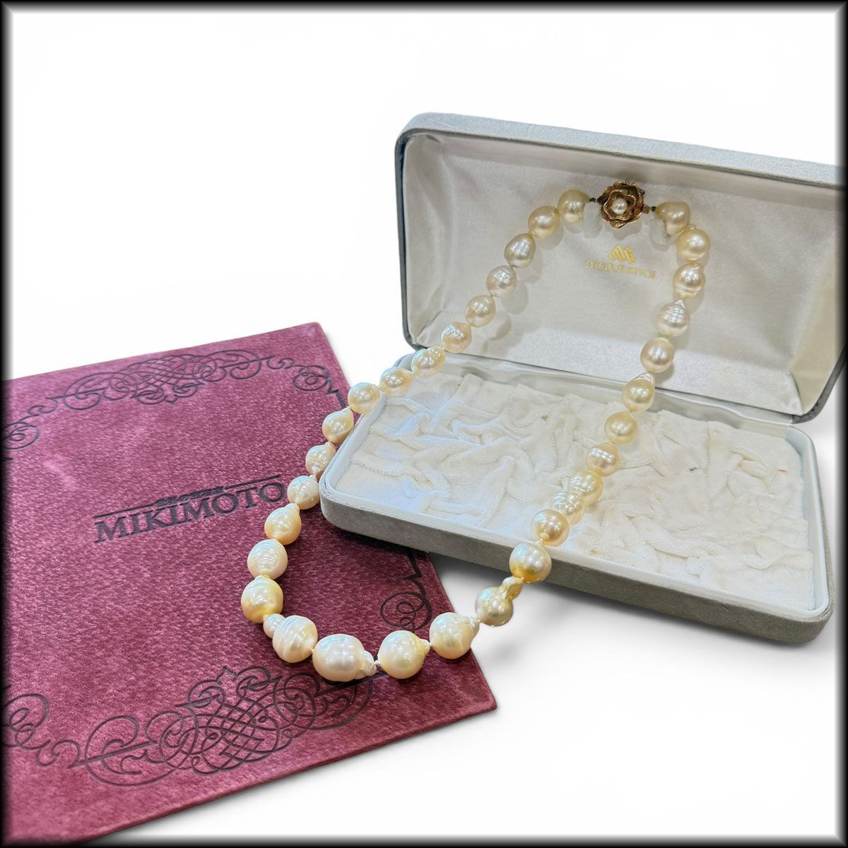○MIKIMOTO○ミキモト バロックパール ネックレス 32玉 真珠 K14留具