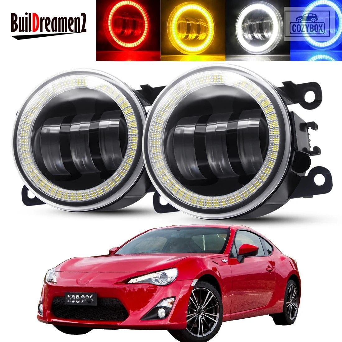 トヨタ 86 GT86 車用 フロント バンパー LED レンズ フォグランプ デイタイム ラン
