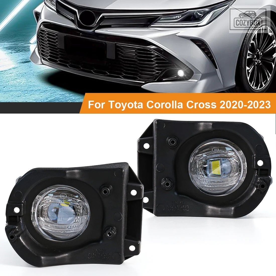 トヨタ カローラ クロス 2020 - 23 LED フォグランプ DRL デイタイム ホワイト ヘ
