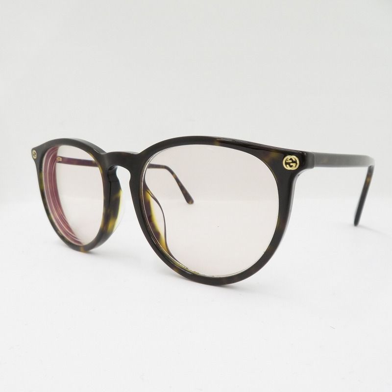 【瀬戸大橋店】 中古 GUCCI | グッチ メガネ ※度入り GG0027OA サイズ：52□19 145 ブラウン 【135】