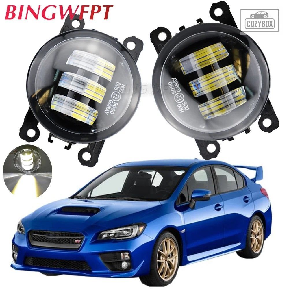 2個 LED フォグランプ 車用フロント フォグランプ DRL スバル WRX STI フォレスター