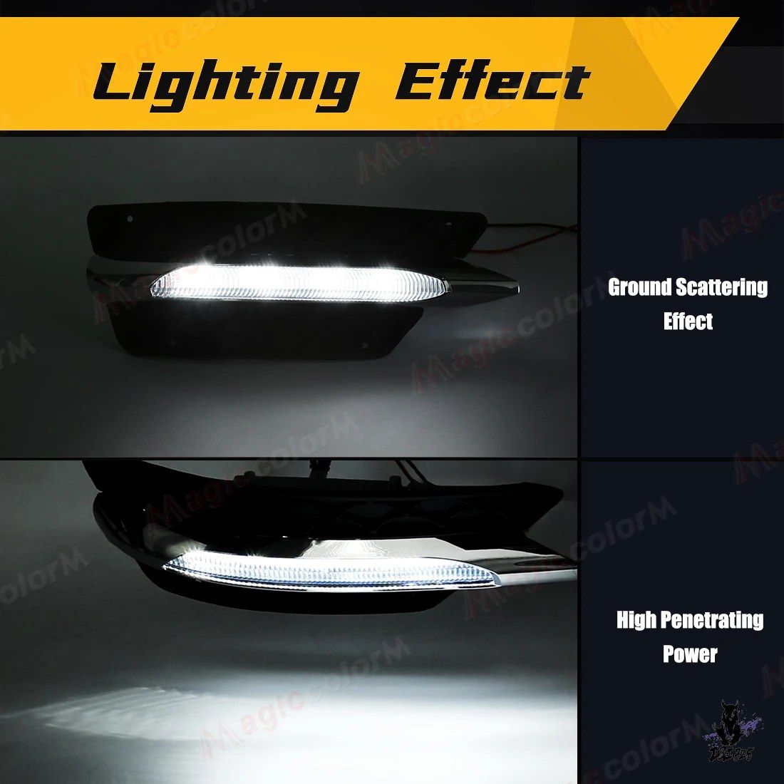 メルセデスベンツ W204 Cクラス 2011-2014 LED デイタイムランニングライト DRL フロントバンパー