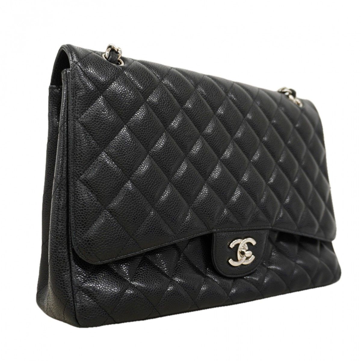 ☆SALE【6fa1229】シャネル ショルダーバッグ デカマトラッセ キャビア