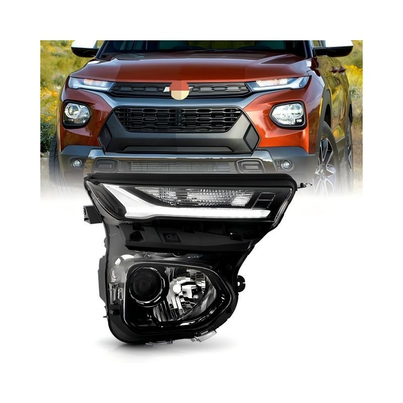 シボレー Chevrolet トレイルブレイザー Trailblazer 2021-2023年 ヘッドライトユニット 左右セット クリアレンズ ブラックインナー PC製 12V ハロゲン 交換用 フロントライト