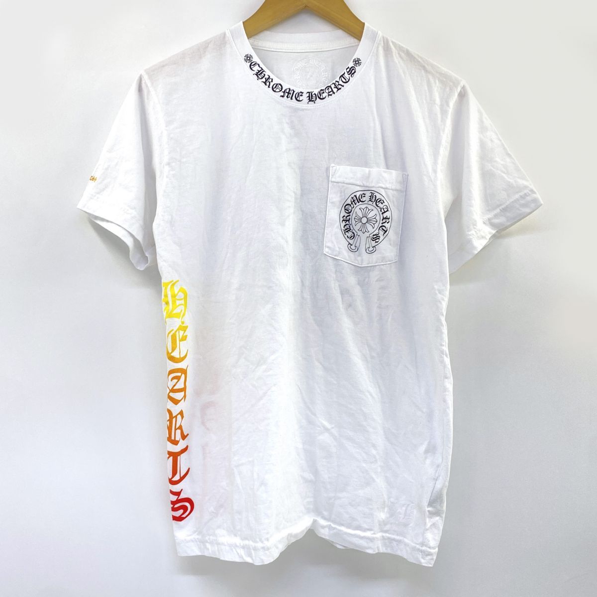 CHROME HEARTS クロムハーツ Horseshoe Gradient Script Neck Logo S/S T-Shirt 半袖 Tシャツ 2212-304-0768 Mサイズ ※中古