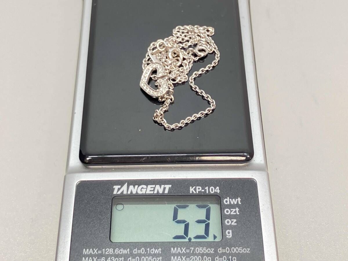 Cartier カルティエ K18WG ダイヤモンド Cハート ネックレス ペンダント 18金 ホワイトゴールド ブランドアクセサリー