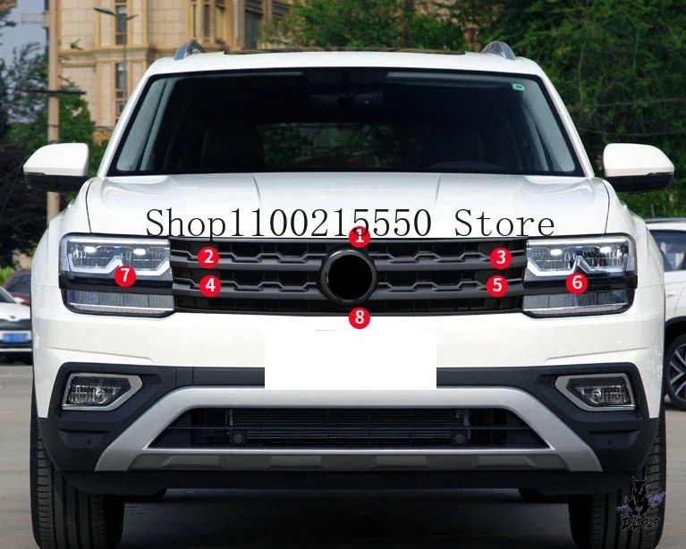 VW Teramont アトラス 2017-2020年式 フロントセンターグリル トリムネット