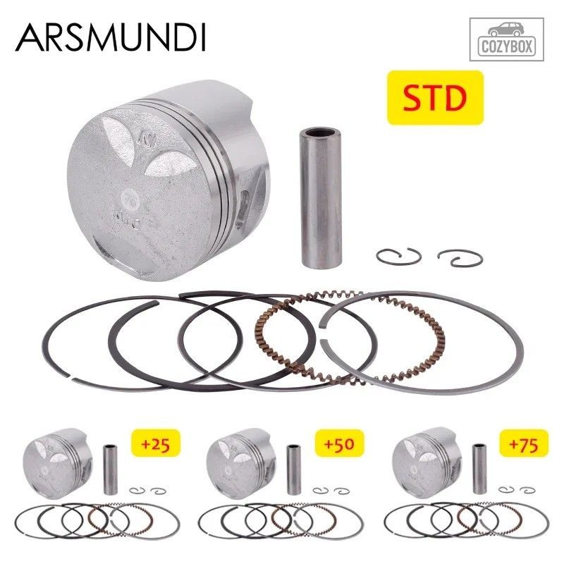 オートバイのエンジン部品 ピストンリングセット 64 mm STD スタンダード +25 +50 +75
