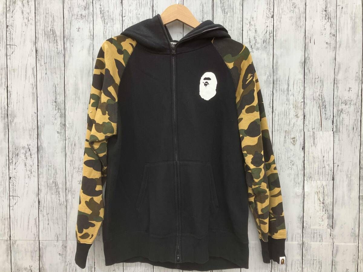 ブラック A BATHING APE ア ベイシング エイプ 001GDG201007X パーカー ブラック 迷彩