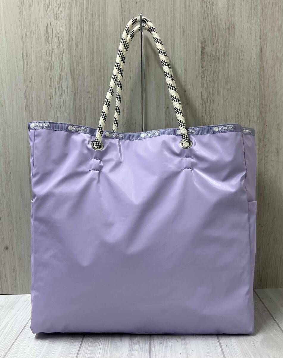LeSportsac レスポートサック LARGE 2 WAY TOTE リバーシブル トートバッグ ライラック × ブラック