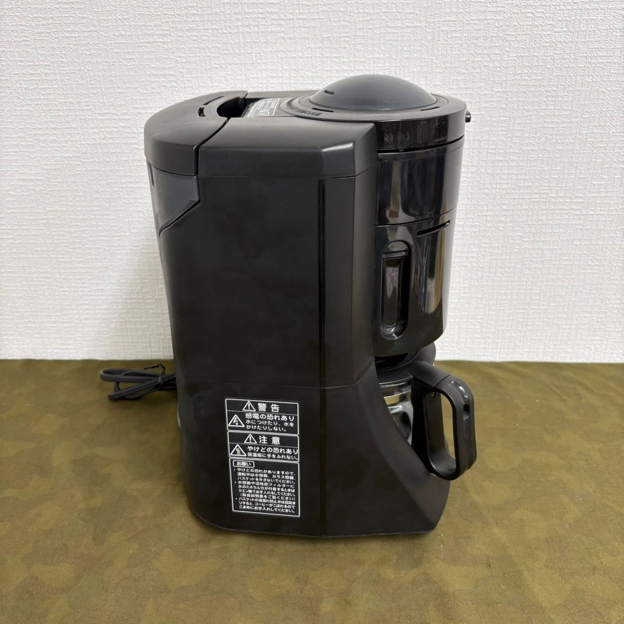 中古品 パナソニック 沸騰浄水コーヒーメーカー 容量5カップ ブラック