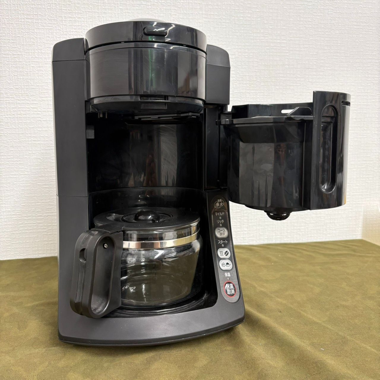 中古品 パナソニック 沸騰浄水コーヒーメーカー 容量5カップ ブラック