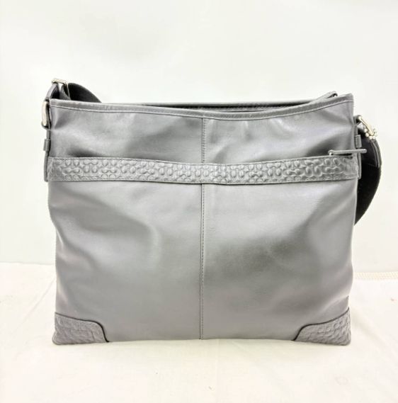 ❗️✨人気COACHレザーショルダー✨❗️】COACH F70456 グレー レザー