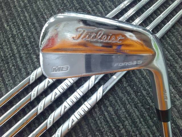 中古 アイアンセット タイトリスト MB 718/AMT TOUR WHITE/S/27[3755]■博多