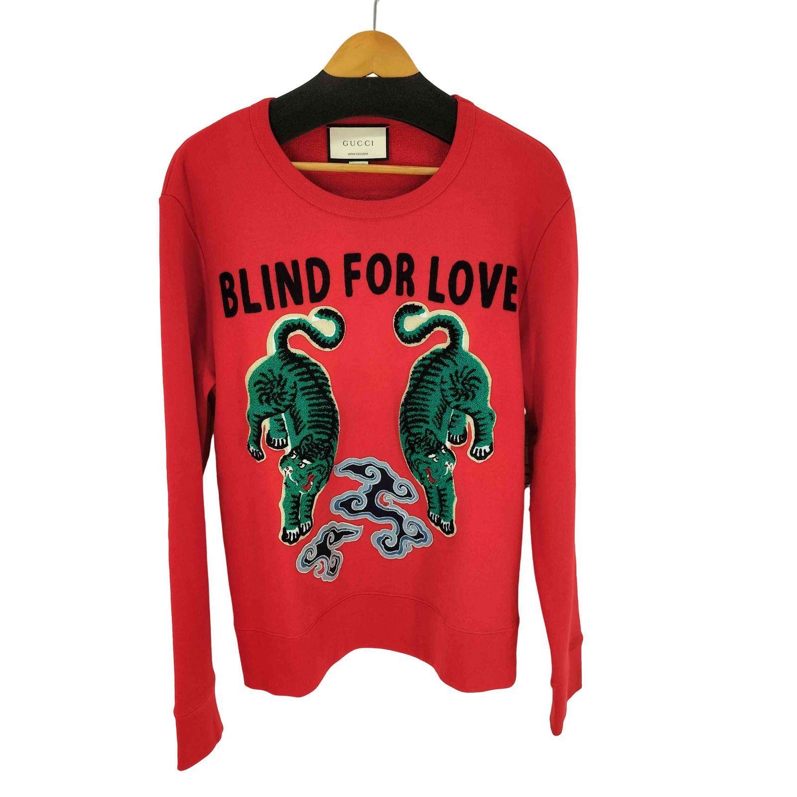 グッチ GUCCI BLIND FOR LOVE タイガースウェット メンズ import：M