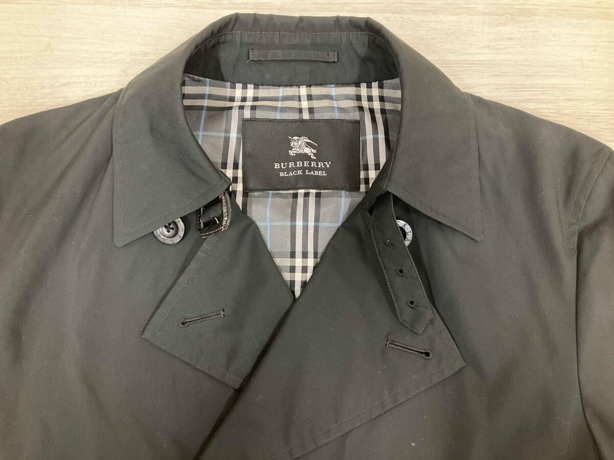 BURBERRY BLACK LABEL トレンチコート BA16-500-09 Lサイズ ブラック