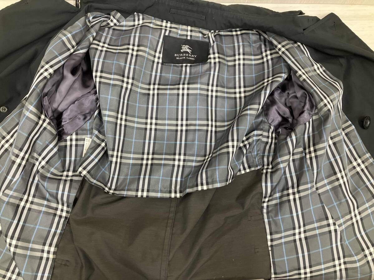 BURBERRY BLACK LABEL トレンチコート BA16-500-09 Lサイズ ブラック