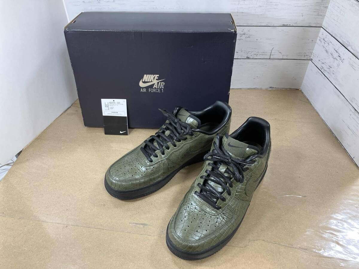NIKE ナイキ AIR FORCE 1 エアフォース1 レザースニーカー スニーカー IQ3370-325 ダークグリーン 27.0cm 通年