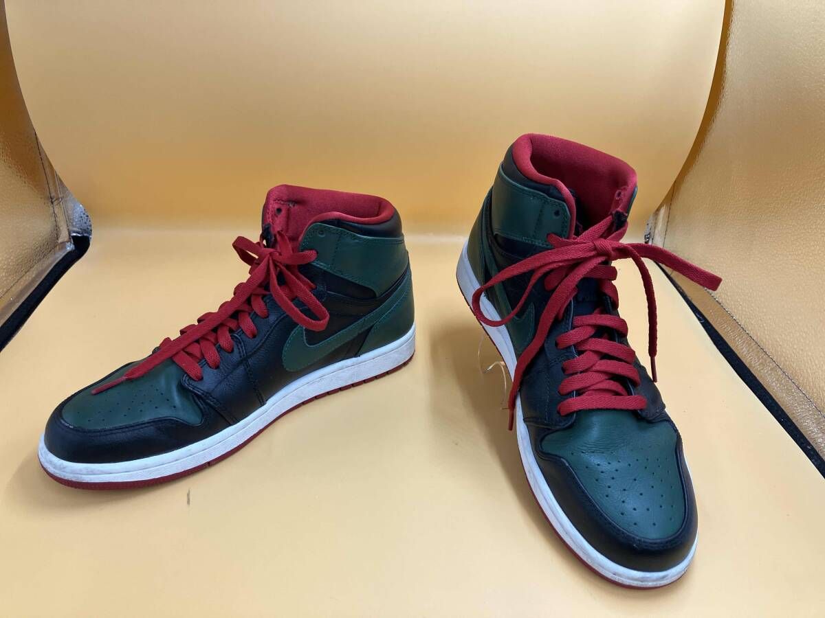 NIKE ナイキ スニーカー AIR JORDAN 1 RETRO HIGH GUCCI 332550-025 27.5cm グリーン&ブラック系