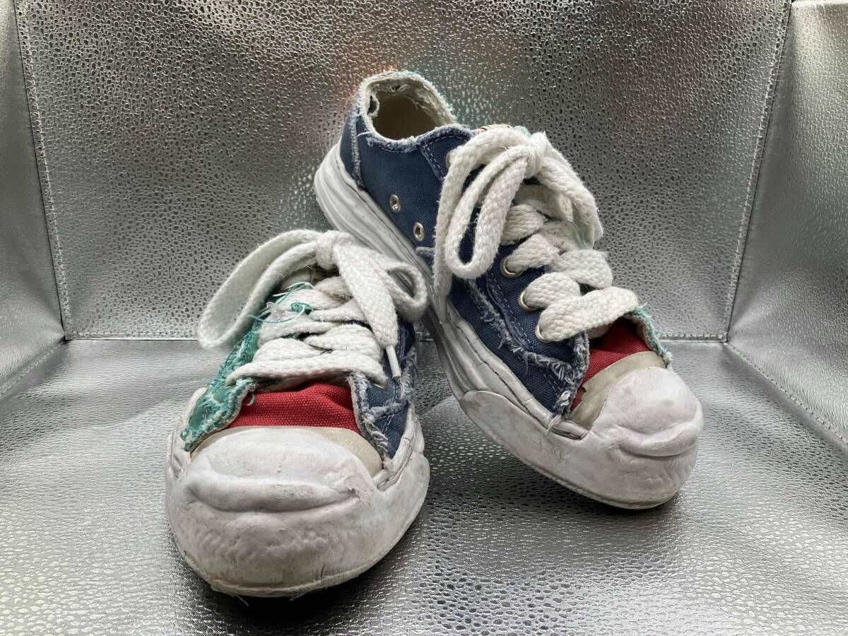 Maison MIHARA YASUHIRO ミハラヤスヒロ　HANK' original distressed effect sole canvas Low-Top sneaker / A07FW727