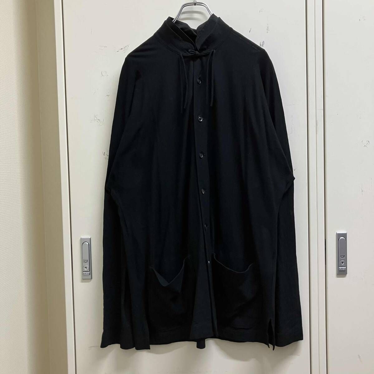 20SS YOHJI YAMAMOTO POUR HOMΜΕチャイナボタンダブルカラーシャツ ΗΝ-B67-036 サイズ2 ヨウジヤマモト プールオム