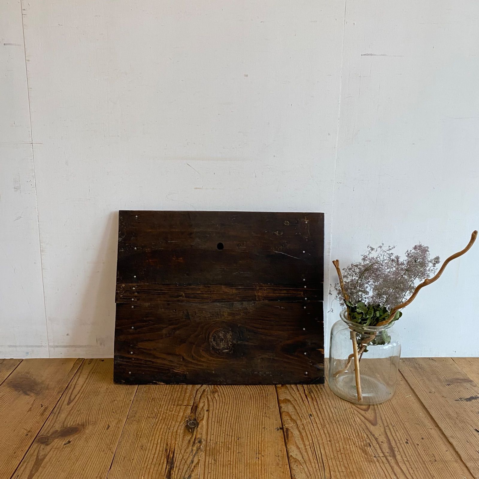 アンティーク 展示台 ボード 天板 看板 無垢材 古道具 シャビー X48