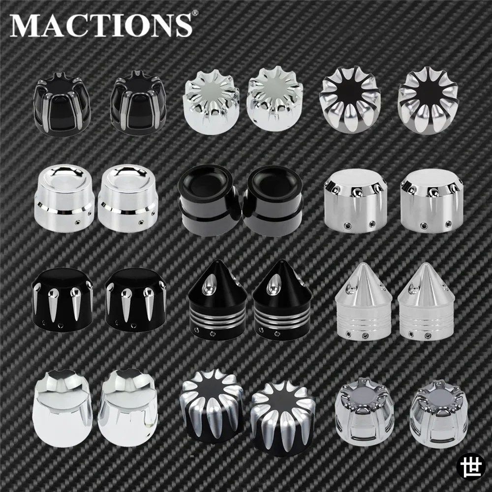 ハーレーダビッドソン スポーツスター ツーリング ソフテイル ダイナ VRSC ファットボブ ワイドグライド用 フロントアクスルナットカバーキ
