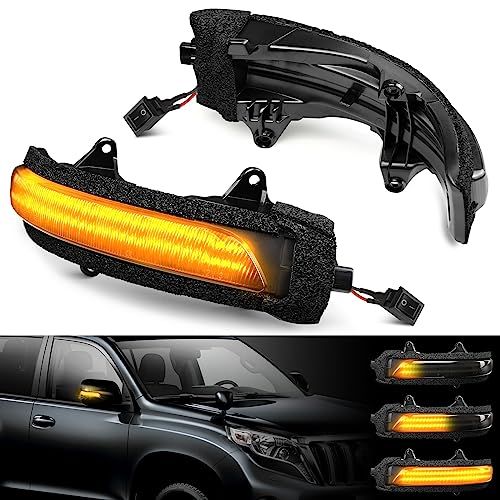 GemPro ランドクルーザー 200系 ランドクルーザープラド 150系 トヨタ適用 シーケンシャル ミラー ウインカー LED 全点滅と流れるウインカー 切り替えカスタム パーツ 車検対応 (スモーク)ts 70b1ca00