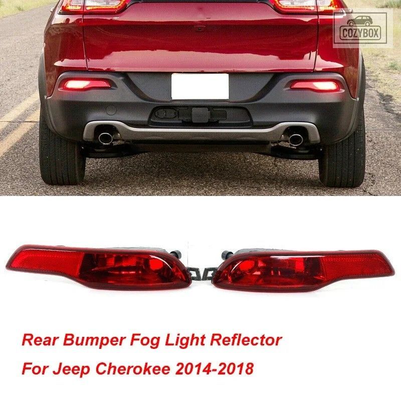 ジープ チェロキー 2014 - 18 用リア バンパーライトハウジング 赤色反射 1ペア バル