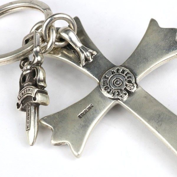 CHROME HEARTS 銀座店 クロムハーツ ラージクロス スプリット ダガー キーリング メンズ シルバー SV925 103601 CHROME HEARTS 銀座店 クロムハーツ ラージクロス スプリット ダガー