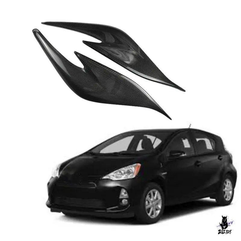 トヨタ プリウス ZVW30 2012-2015 フロントヘッドライト アイブロウ カーボン柄