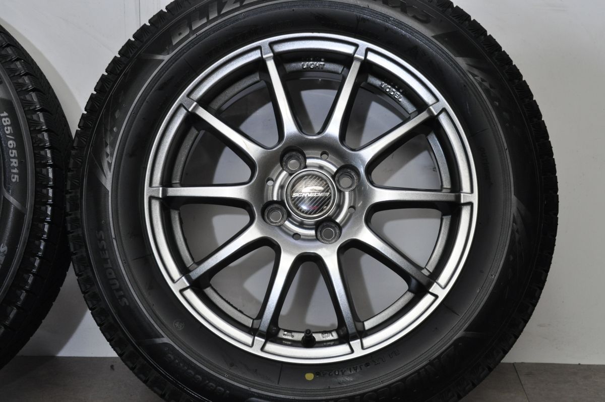バリ溝】シュナイダー 15in 5.5J +40 PCD100 ブリヂストン ブリザック
