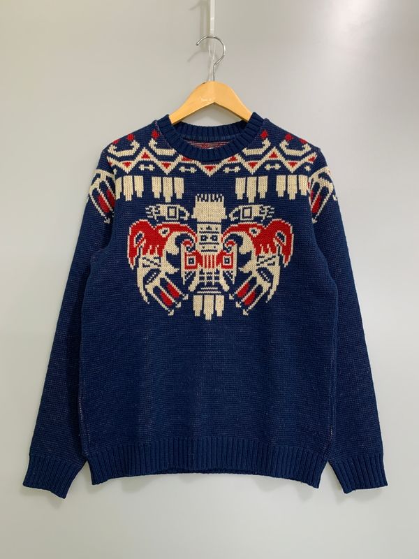【中古品】 TENDERLOIN テンダーロイン トーテムポール柄 ニット メンズ セーター 長袖 【142-260621-hu-04-min】