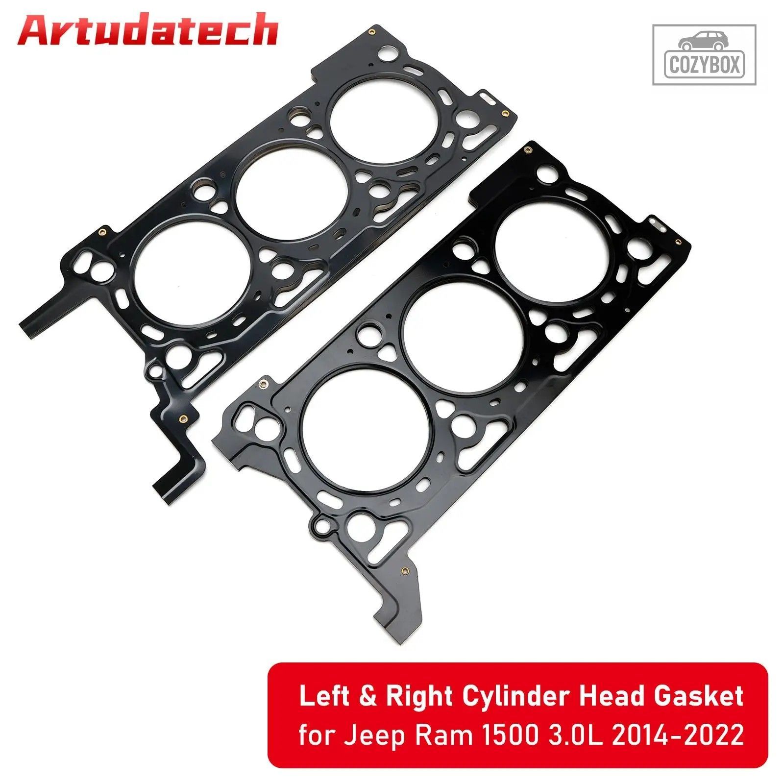 Artudatech 左右 シリンダーヘッド ガスケット ジープ Ram 1500 3.0L 2014-2022 カー